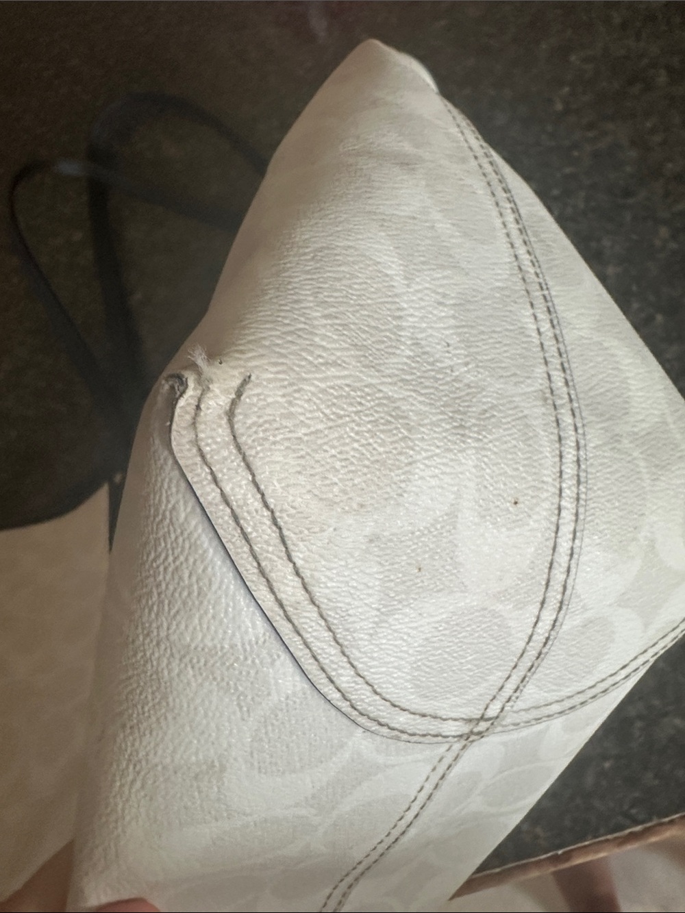 Coach Reversible Chalk/Navy Signature Canvas Tote Bag READ DETAILS - Picture 11 of 16